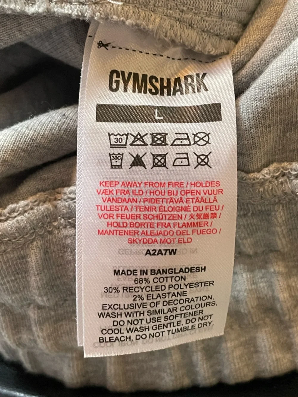 Gymshark Training Fleece Joggers Gray Sweatpants Athletic Loungewear Sporty L - Picture 10 of 10